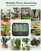 Dr.meter 4-in-1 Soil Moisture Meter 300ft Wireless Soil Tester Sensor