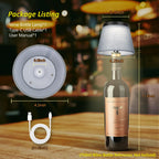 Hoide 2025 New Bottle Lamp - LED Bottle Lights for Liquor & Wine Bottles, Cordless Lampshade, Whiskey Bottle Top Light, Bottle Stopper Night Light Kit, Rechargeable 3-Tone Touch-Dimmable
