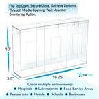 IneVibe 3 Compartment Hygiene Holder with Lid for Home or Office (Triple)
