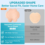 Dimora Sacrum Silicone Absorbent Wound Dressing with Border -7" x 7" Sacral Dressing for Bed Sores, Pressure Sore Large Bandage with Gentle Adhesive for Moderate to Heavy Exudate (10 Count)