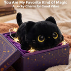 Mewaii Black Cat Plush Pillow Cute Plushies, Squishy & Huggable, 13 in