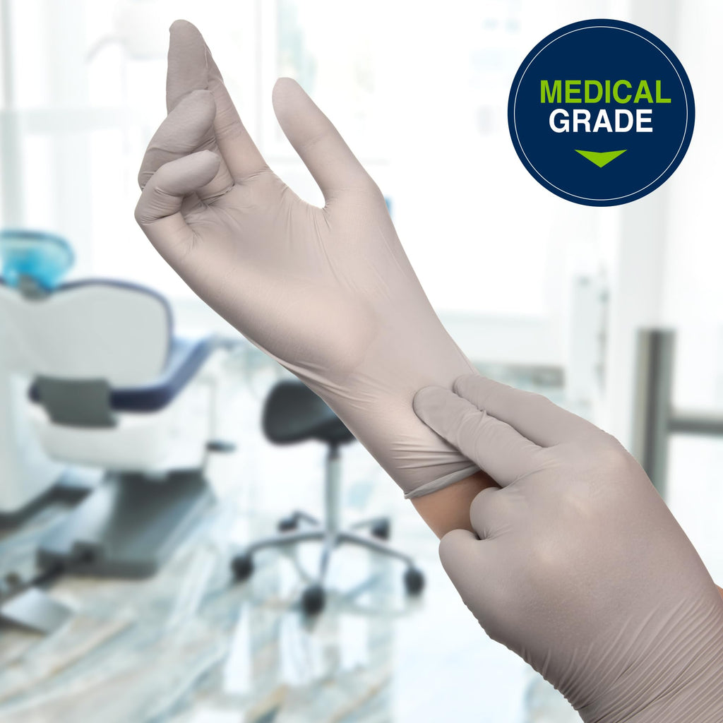 HALYARD Sterling SG Nitrile Powder-Free Exam Gloves, 3.7 mil, 9.5", Gray, Large, 41660 (Pallet of 150000 Gloves)