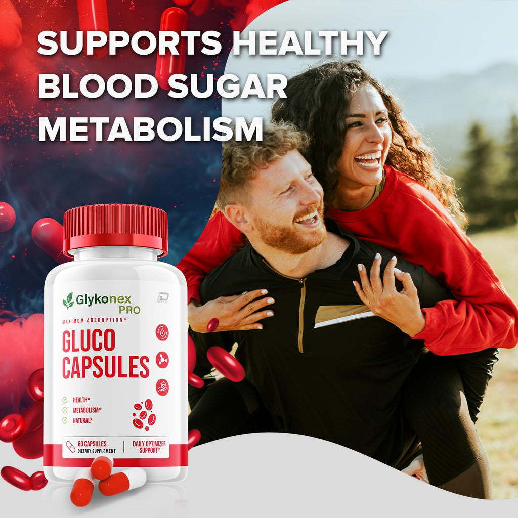Glykonex Pro Capsules – Glyko Nex Pro Pills Advanced Formula, Natural Ingredients, Extra Strength for Health - 60 Capsules