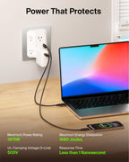 Belkin 6-Outlet Surge Protector Power Strip, 1680J with USB A & USB C Ports