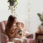 Yalikop Pet Memorial Urn Suncatcher Dog Cat Memorial Gifts,Ring