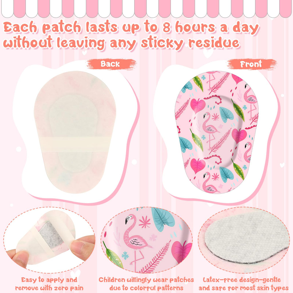 75 Pcs Kids Eye Patches 15 Cute Styles Soft Breathable Cotton Adhesive Patches for Amblyopia and Lazy Eye, 2.95"x1.96" Disposable Bandages for Toddlers, Girls & Adults, Bulk Pack