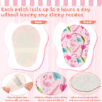 75 Pcs Kids Eye Patches 15 Cute Styles Soft Breathable Cotton Adhesive Patches for Amblyopia and Lazy Eye, 2.95"x1.96" Disposable Bandages for Toddlers, Girls & Adults, Bulk Pack