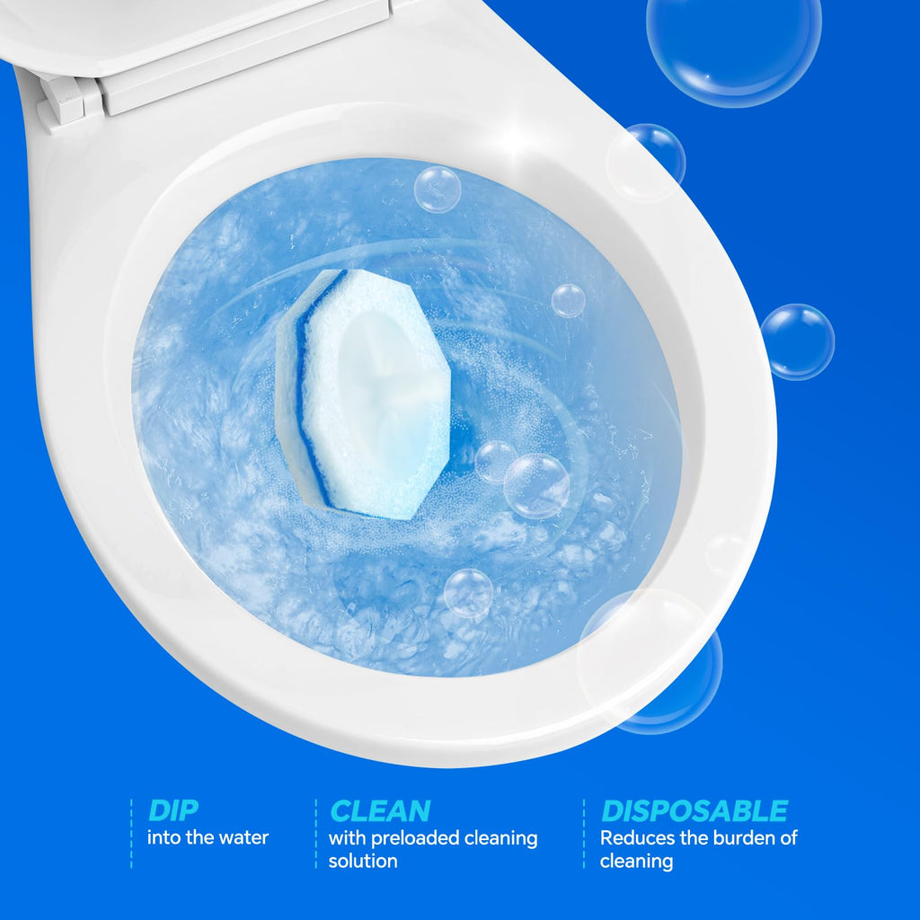 2X Cleaning Power Upgrade Formula Toilet Wand Refills, Fits for Clorox Wand,150 Count Disposable Toilet Bowl Wand Refills - No Falling Apart, Fits Most Brand Toilet Brushes for Bathroom Cleaning