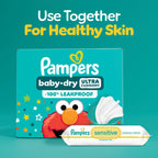 Pampers Baby Dry Ultra Cushiony Diapers, Size 2 (10-22 lbs), 112 Count, Up to 100% Leakproof (Packaging May Vary)