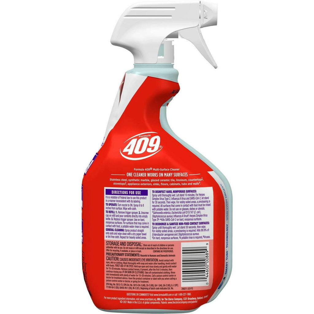 GLOBAL PACKING SOLUTIONS 409 Multi-Surface Antibacterial Cleaner Degreaser Spray 32 oz Kills 99.9% of Germs Including COVID-19 Virus bundled with Microfiber Cleaning Cloth