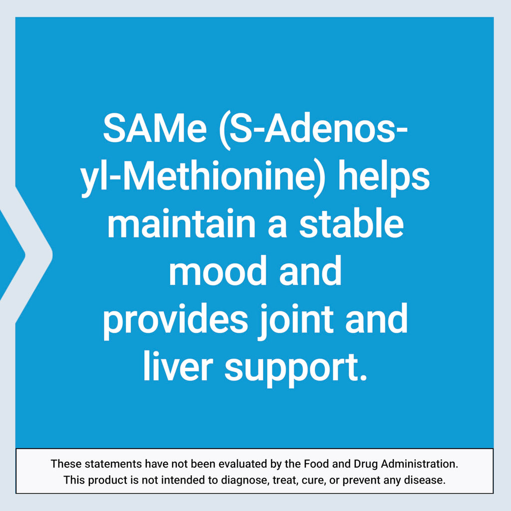 Life Extension Same, S-Adenosyl-Methionine, 400 mg, Best-Selling Mood Health, Liver Health and Joint Support Supplement, Non-GMO, Vegetarian, Gluten Free, 60 enteric-Coated Tablets
