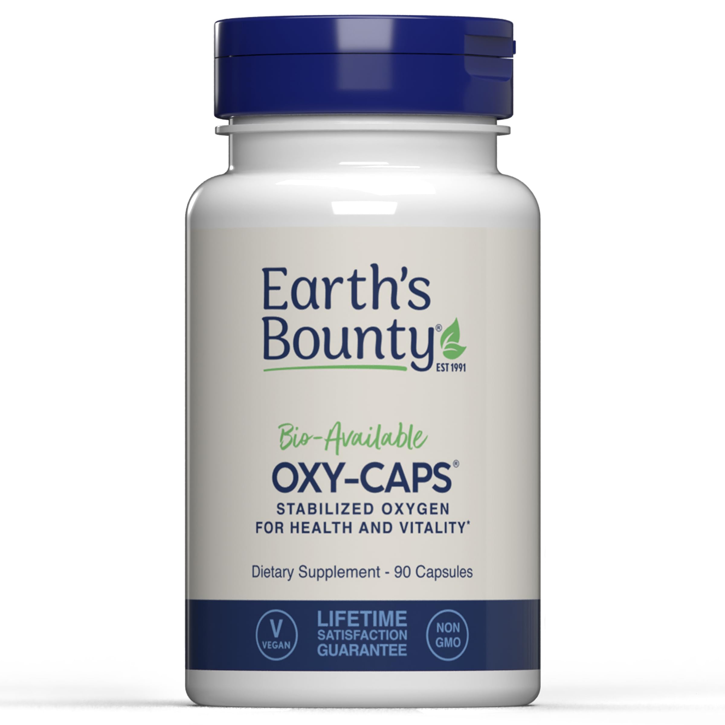 Earth's Bounty - Oxy-Caps - 90 Vegetarian Capsules - Oxygen Supplement - Vitality - Supports Stamina and Performance Recovery