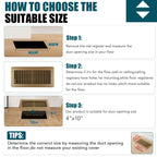 VOISEN Floor Register 4x10, 8 Pack Brown Floor Register Vents,Heavy Duty Steel Walkable Floor Grates