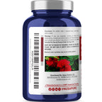 NusaPure Hibiscus Flower Capsules, 500 mg, 200 Veg Capsules (Non-GMO, Vegan)