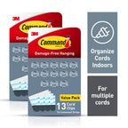 Command Round Cord Clips, Damage Free Hanging Cable, for Hanging Electrical Cables, 26 Clear Cord Clips and 32 Strips