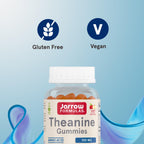 Jarrow Formulas® Theanine 100 mg Gummies, Dietary Supplement That Promotes Calmness, 60 Apple-Flavored Gummies, 60 Day Supply