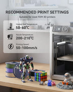 SUNLU 250g PLA Filament Bundle 1.75mm, Multicolor 3D Printer Filament