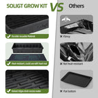 SOLIGT Extra Thick Heavy Duty 10 Pack Seed Starting Trays 14 * 10.8 * 2.3"