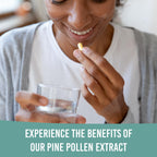 Holistic Bin Pine Pollen Capsules 500mg (Pinus Ponderosa) - Wild Harvested California Ponderosa Pine Pollen Powder - Olympic Grade - Organic, Non-GMO, No Fillers - 30 Day Supply (40 Capsules)