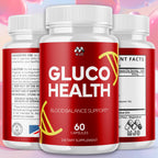 (2 Pack) Gluco Health Capsules, Official Glucohealth Support Pills with All Natural Ingredients, Advanced Gluco Health Formula Health Supplement with Maximum Strength Vitamin Formula (120 Capsules)