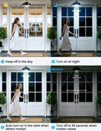 Torkase Motion Sensor Light Bulbs, E26 Dusk to Dawn Activated Security