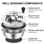 MELONFARM 13 inch Leaf Bowl Trimmer, Bowl Trimmer with Switchable Stainless Steel Blades & Clear Visibility Dome, Hand Twist Spin Cutting Bud Trimmer for Buds, Flowers, Hydroponics Plants