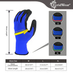 Evridwear Crinkle Latex Rubber Coated Safety Work Gloves for Men Women
