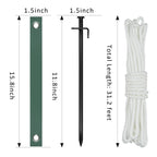 Tree Stake Kit, Heavy Duty Steel 11.8 Inch Steel Tree Stakes and Supports for Young Tree Anti Strong Wind, Leaning Tree Anchor Straightening Kit (4)