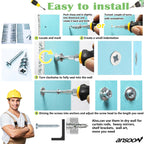 Ansoon 50Pcs Metal Self Drilling Drywall Anchors Heavy Duty with Screws Kit