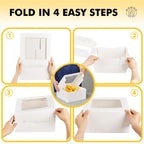 RACETOP 32pcs Cake Boxes with Window, 10x10x5 Inches White Bakery Boxes, Cookie Dessert Boxes, Pastry Box, Square Cardboard Cake Box for Cake, Birthday Party, Donuts, Wedding