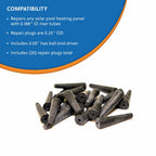 Solar Pool Supply Universal Repair Kit for Solar Pool Heaters to Fix Leaky Solar Panel Pool Heaters in Minutes — Original Plugs, 0.25" Diameter
