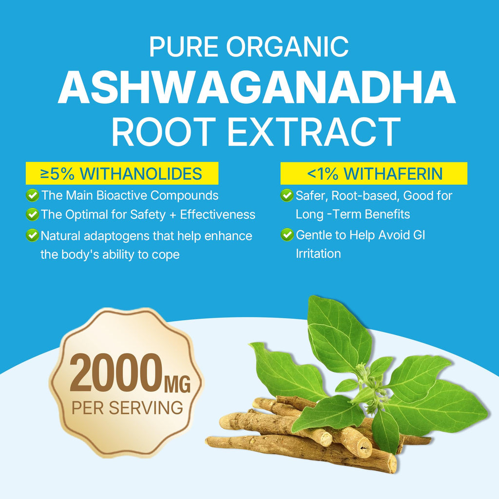 EnvyDeal Ashwagandha Gummies, 2000mg Organic Ashwa Root Extract Supplement for Women & Men - 60 Count - Ashwagandha Blend Gummies Combination Supplements