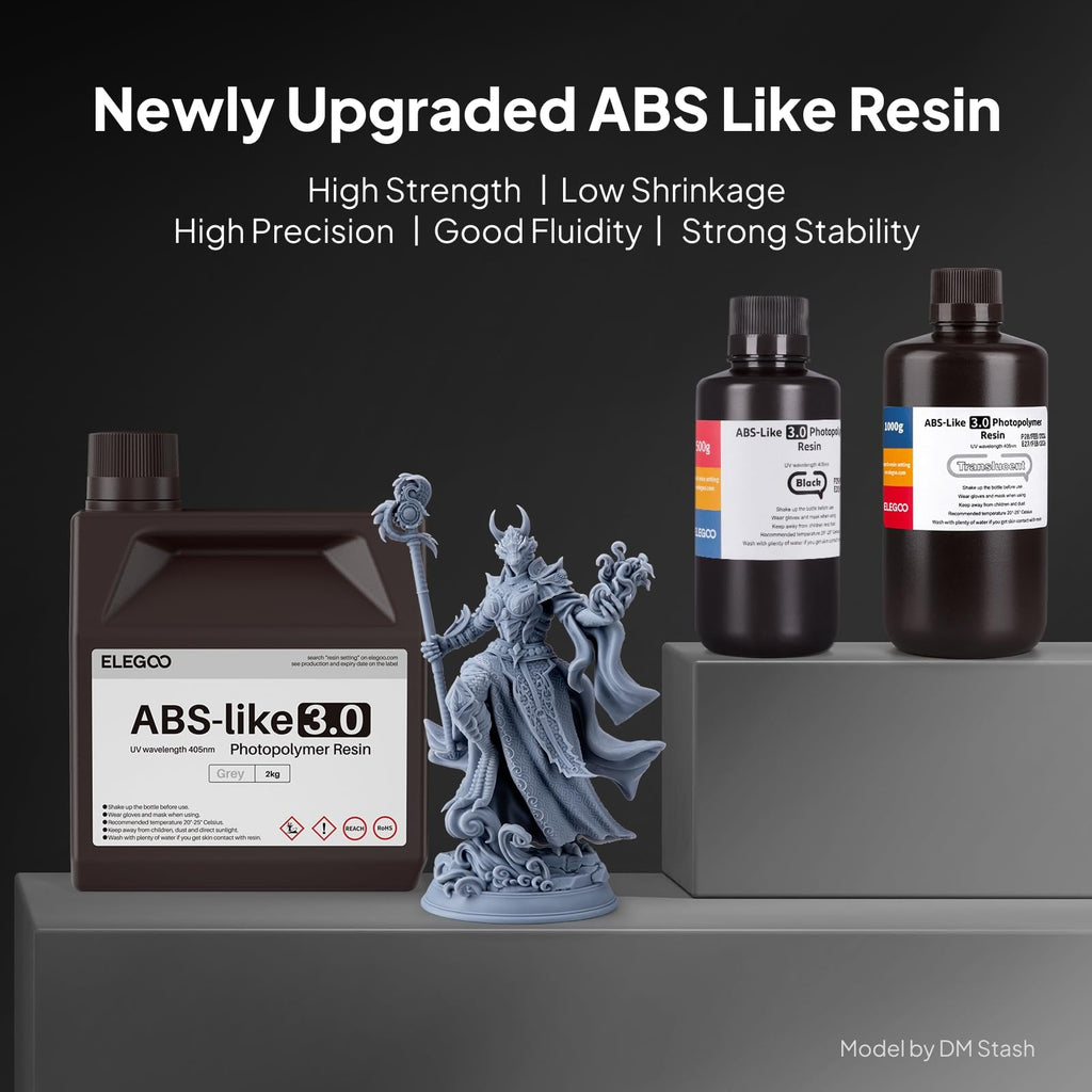 ELEGOO ABS-Like 3.0 3D Printer Resin Black 2000g