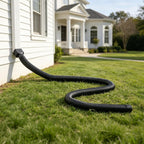 Prestantious 16.5ft Long Downspout Extender, 3.1" OD Gutter Downspout Extensions Pipe for 3"×4" and 2"×3" Downspout, Inside Diameter 2.6 Inches, Flexible Pipe Stretched Length 16.5ft, Black,1-Pack