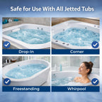GRIME LABS Jetted Tub Cleaner Tablets – Bathtub Jet & Pipe Cleaner for Whirlpool Baths, Spas & Hot Tubs, Deep Cleans Tub Jets, Septic Safe, 12 Tablets