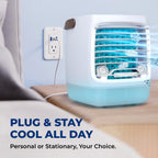 ChillWell 2.0 Evaporative Air Cooler for Room - 4-Speed Mini Portable Swamp Coolers with Humidifier | Indoor Personal Cooling Unit In Bedroom, Home Office, and Camping | USB- Rechargeable, Easy Setup