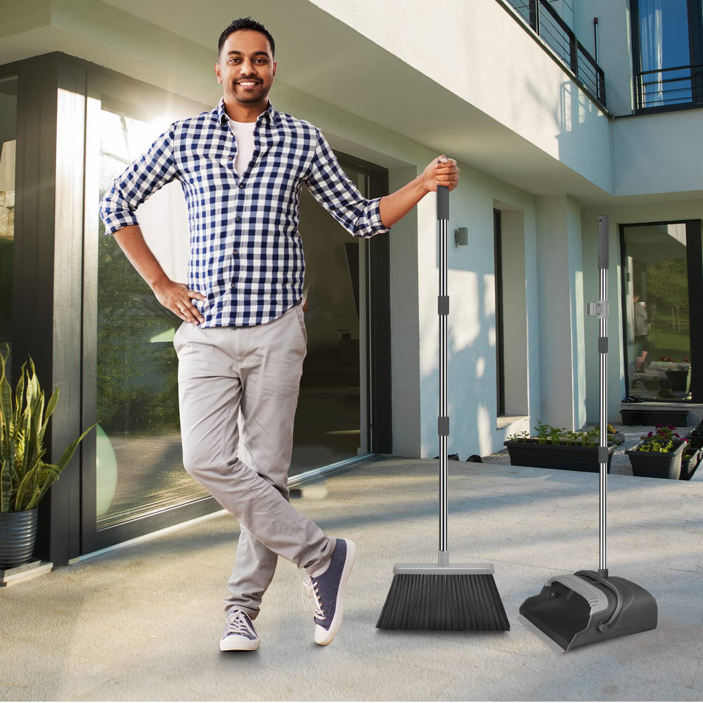 Mop Heavy Quality Floor Mop with Bucket, Flexible Kitchen tap Flat Squeeze Cleaning Supplies 360 Flexible Head/2 Reusable Pads Clean Home Floor Cleaning