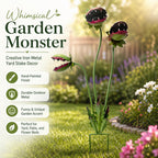 Venus Flytrap Carnivorous Plant Garden Stake, 25 Inch Metal Yard Art(A)