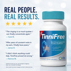 TinniFree Ear & Hearing Support Supplement | 23 Premium Ingredients | Ginkgo Biloba, CoQ10, Magnesium & B12 | Supports Ear Wellness | 60 Capsules