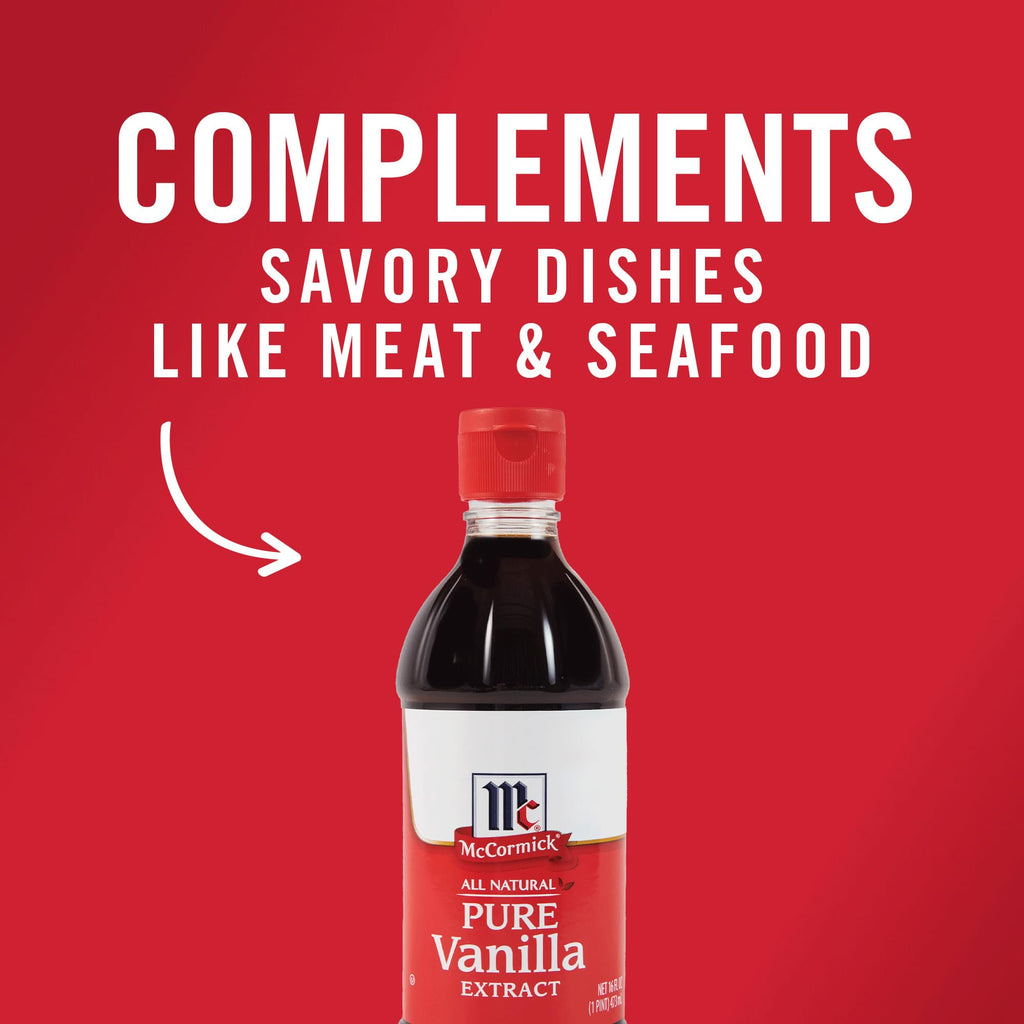 McCormick Pure Vanilla Extract, No Corn Syrup, Gluten Free, 16 fl oz