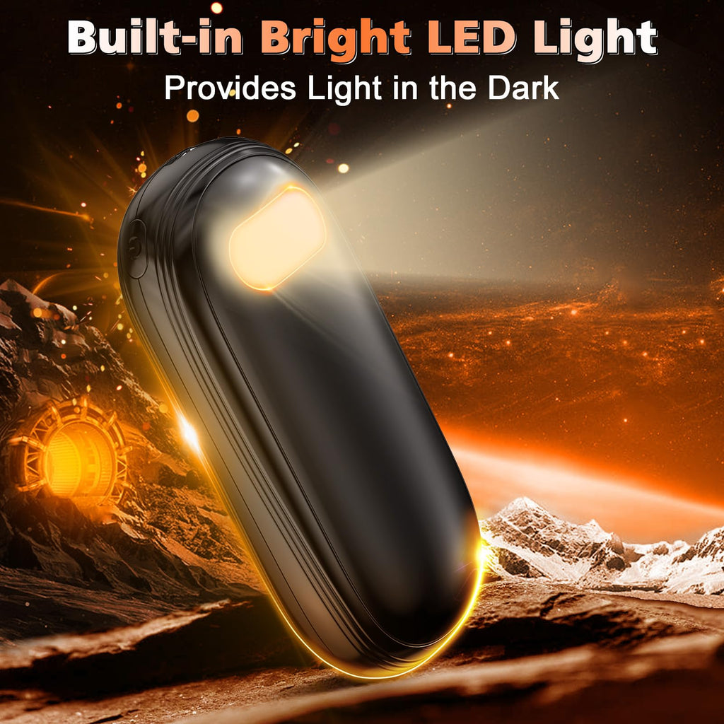Hand Warmers Rechargeable - Electric Hand Warmers 2 Pack with Dual-Sided Heating for 15Hrs Warmth, LED Display & Flashlight, Hunting Essentials, Christmas Gifts for Man Women Raynauds Golf
