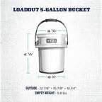 YETI Loadout 5-Gallon Bucket, Impact Resistant Fishing/Utility Bucket, Desert Bloom
