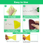 Drywall Repair Kit, 2 Pack Spackle Wall Repair Patch Kit with Scraper, Wall Mending Agent Large Hole Drywall Patch, Easy to Fill Holes in Home Wall and Quick Repair Crack, Plaster Wall Repair