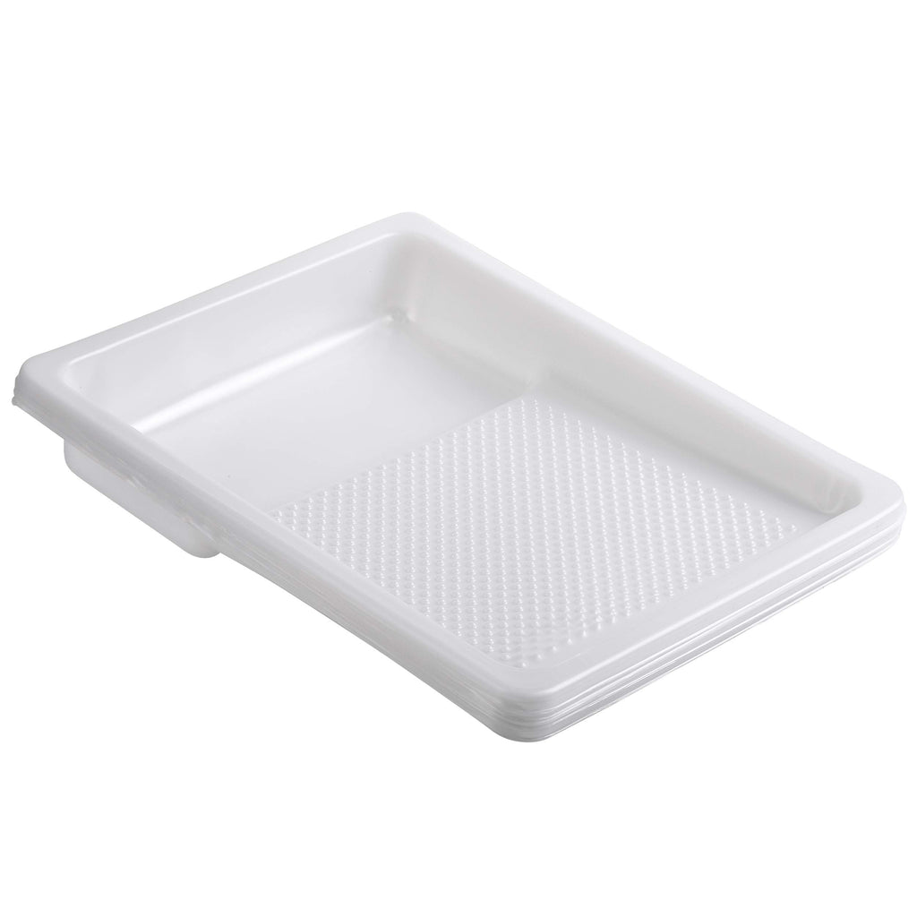 Bates- Paint Tray Liner, 9 Inch, 10 pcs, White Paint Pans Trays, Paint Roller Tray, Roller Tray Liners