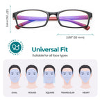 PROSPEK Blue Light Reading Glasses for Men and Women, Computer Reading Glasses 1.75 with Blue Light Protection and Clear Lens, Anti Eyestrain Glasses