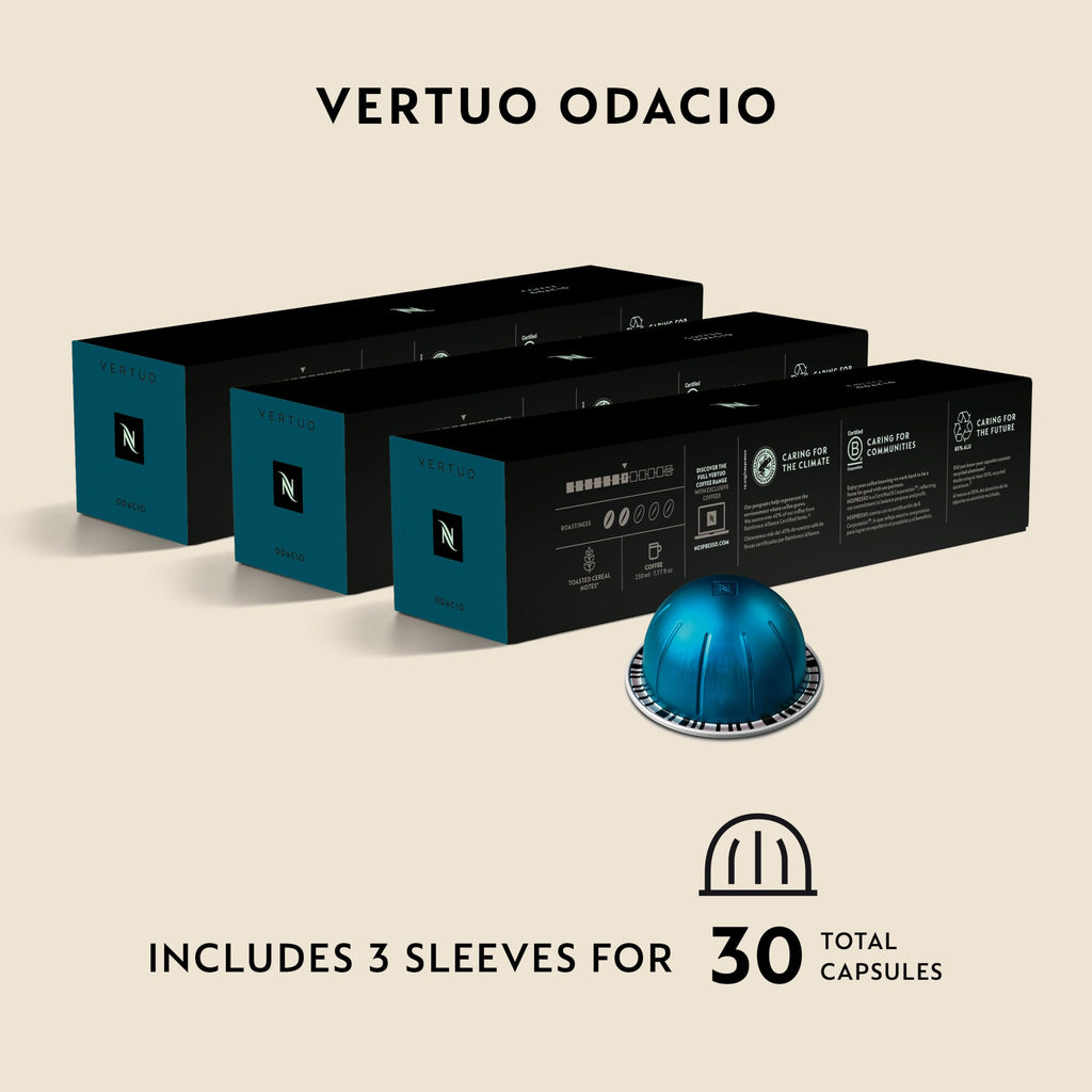 Nespresso Vertuo, Odacio, Dark Roast, 30-Count Coffee Pods