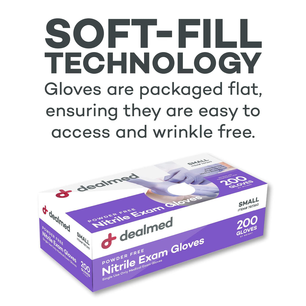 Dealmed Nitrile Exam Gloves - Latex Free - Small - 200 Count