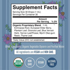 Lymphatic Support Drops | USDA Organic Lymphatic Cleanse for Immune Support | Lymphatic Support Supplement with Echinacea & Elderberry | Antioxidant & Immune Defense | Vegan | 30 Servings (2 Pack)