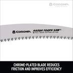 Corona Tools 14-Inch RazorTOOTH Pruning Saw | Tree Saw Designed for Single-Hand Use | Curved Blade Hand Saw | Cuts Branches Up to 8" in Diameter | RS 7395, Red/Black