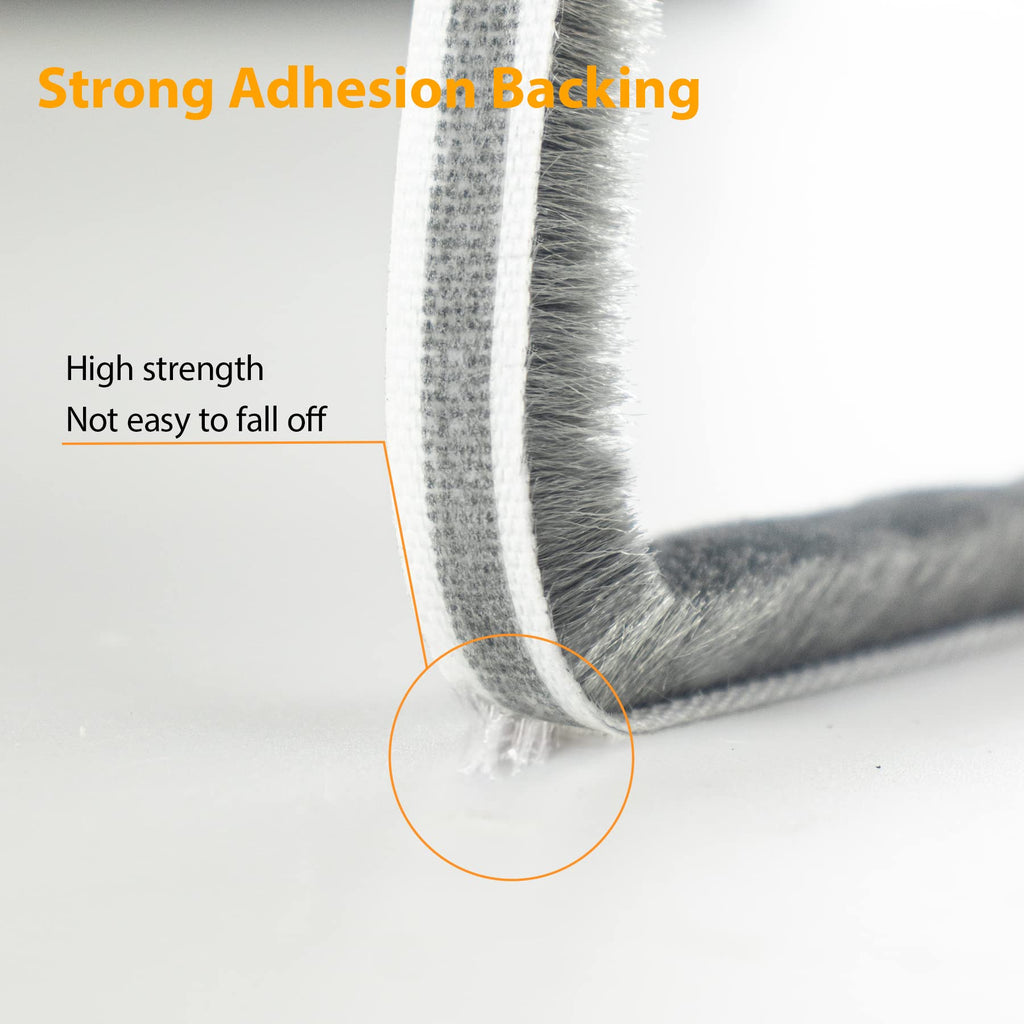 Bruiefpap 39.4FT Weather Stripping for Doors and Windows, Self-Adhesive Soundproofing Door Seal, Door Insulation for Sliding, Exterior, Frames and Front, 0.35'' Wide x 0.35'' Thick, White